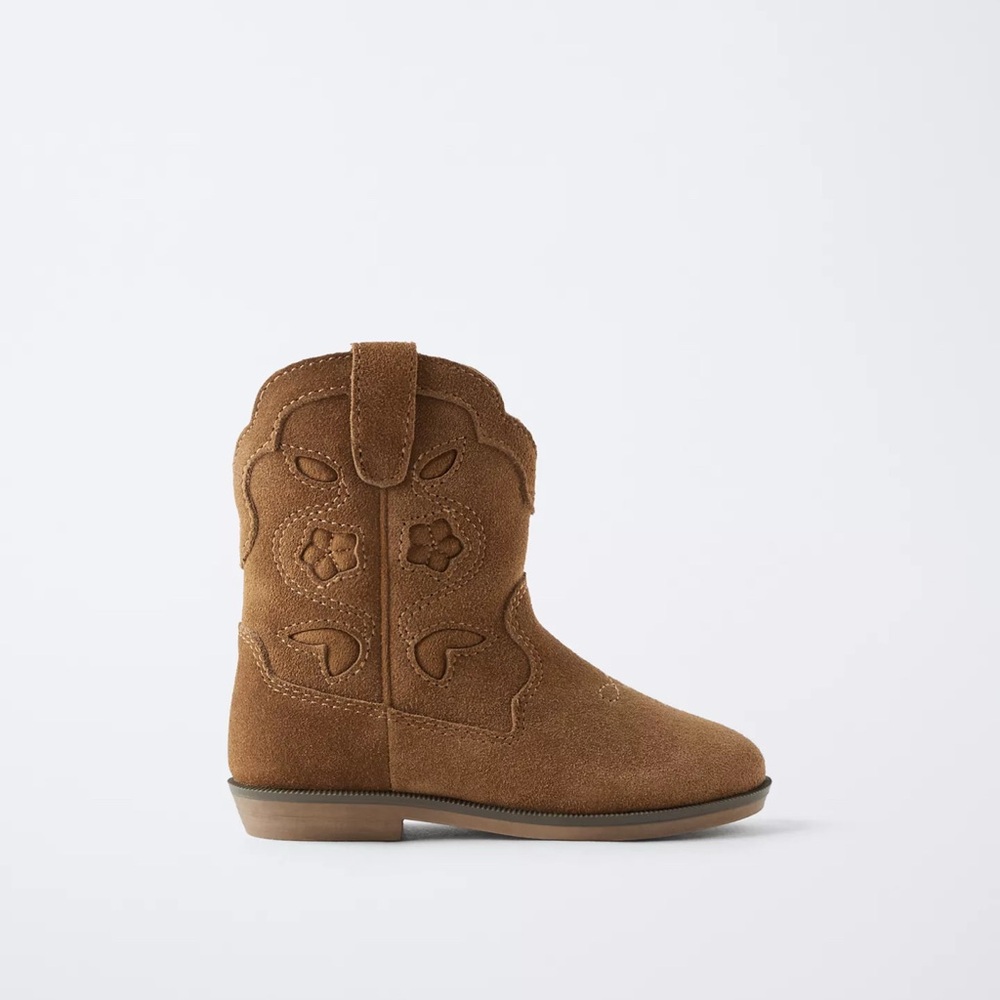 Zara Tan Suede Ankle Boots
